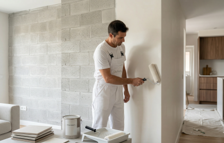 Albañilería y pintura